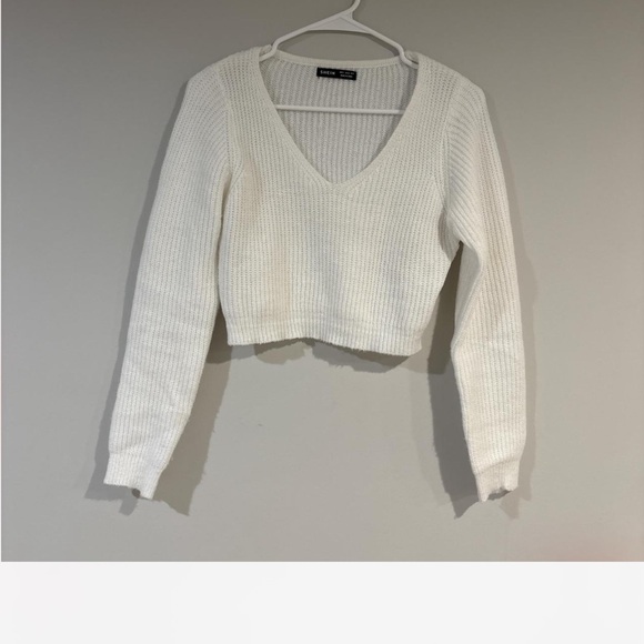 SHEIN White Ribbed Knit Top - Picture 1 of 7